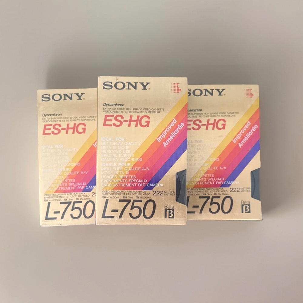 Sony ES-HG L-750 Video Cassettes - Multicolor